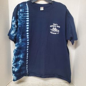 Sundog Hand Dyed Tie Dye Tee Tshirt Crew Tim's Shipwreck Diner Northport L.I. XL